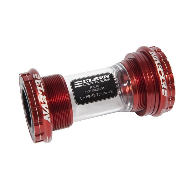 Elevn Euro Bottom Bracket - 68-73MM (Red) - Downtown Bicycle Works 