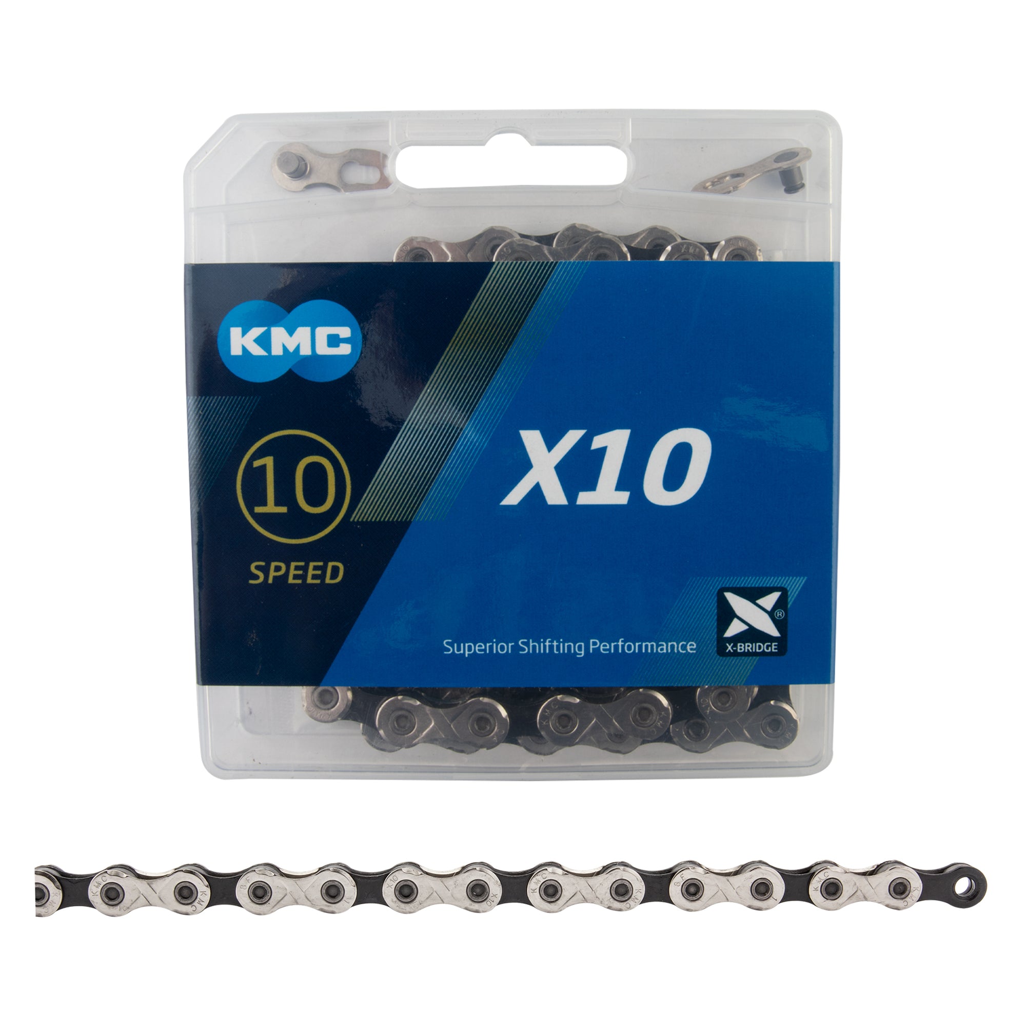 KMC X10 Chain - Silver/Black