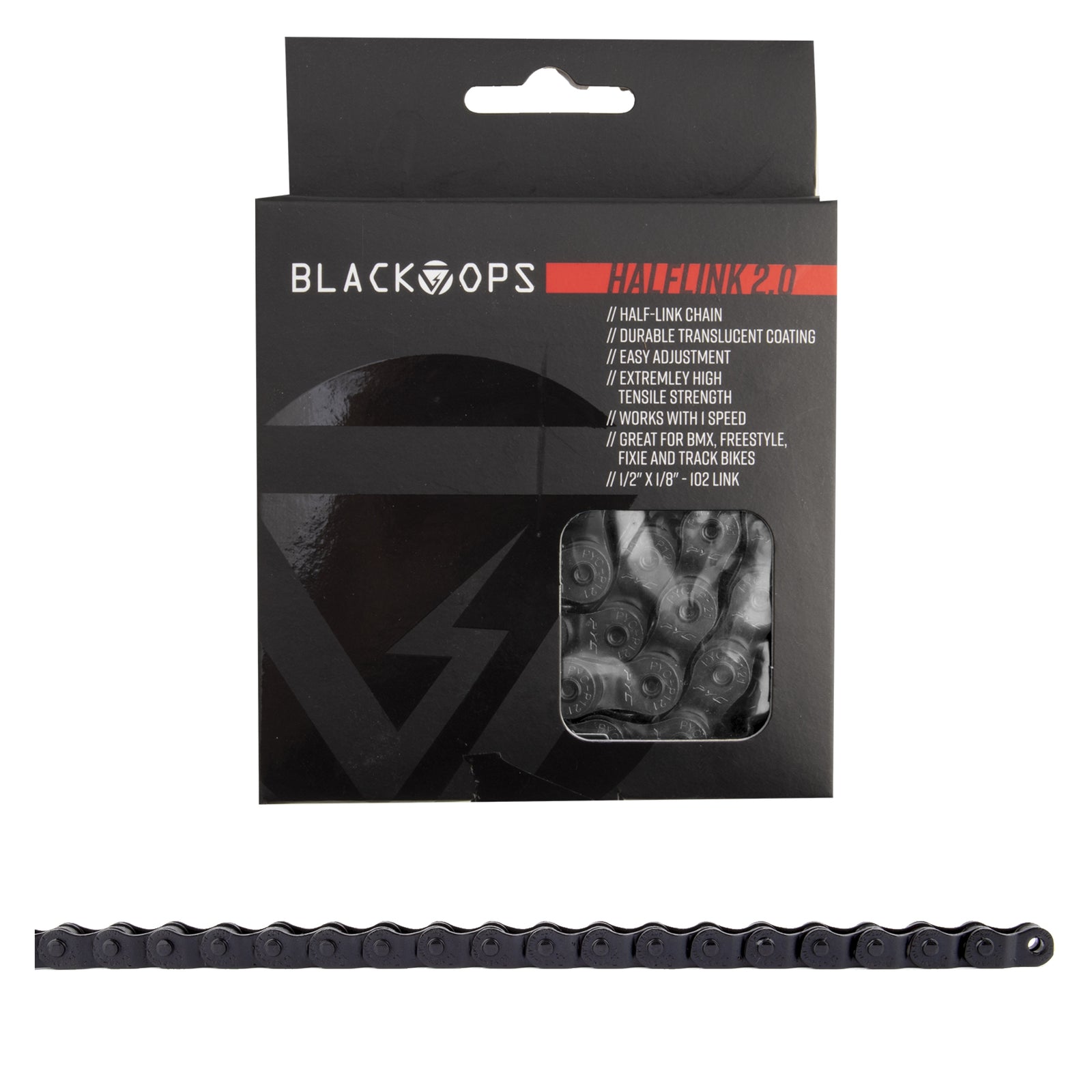 Black Ops HalfLink 1.0 1/2x1/8" - Black