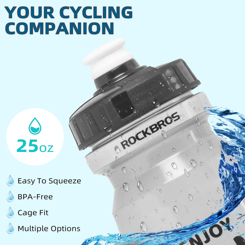 ROCKBROS Cycling Water Bottle 20-25oz Cycling Bottle BPA-Free