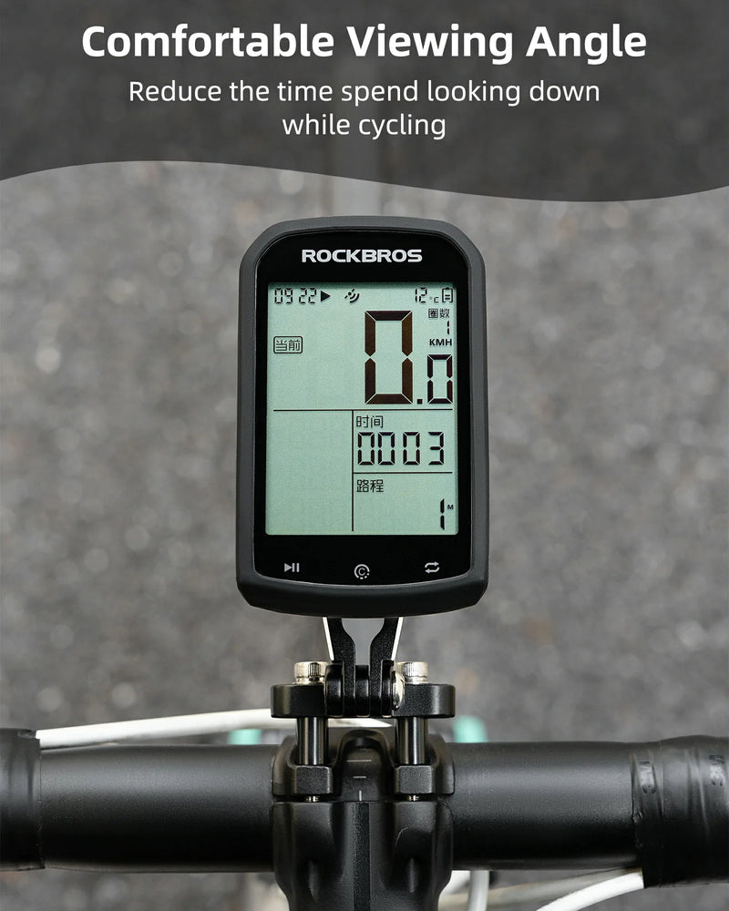 ROCKBROS Bike Computer Mount Out-Front Aluminum Integrated Bicycle Cycling Computer Mount