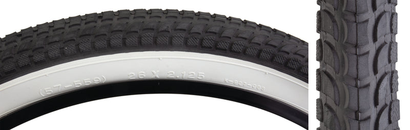 Sunlite Cruiser 927 Tire - 26x2.125 (Black/White Wall)