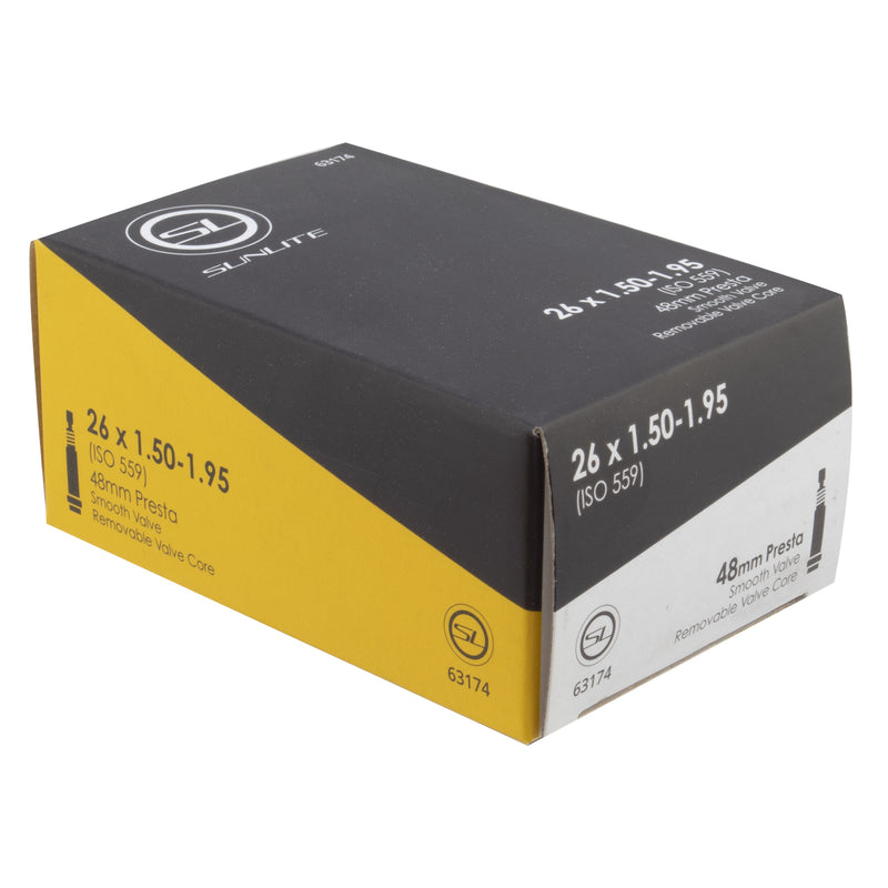 Sunlite Standard Smooth Presta Valve Tube - 26x1.50-1.95 (48mm)
