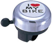 Cyclists Choice I Love My Bike Alloy Bell - Silver - Downtown Bicycle Works 