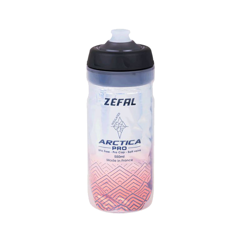 Zefal Arctica Pro Water Bottle - 18.5oz (Silver/Red)