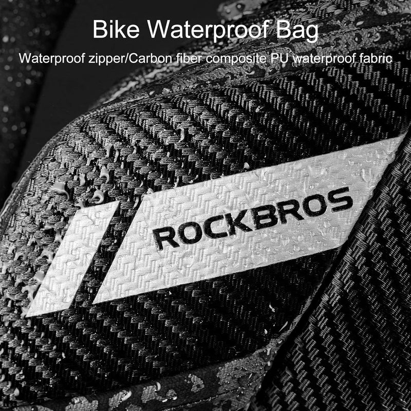 ROCKBROS Waterproof Bike Saddle Bag with Water Bottle Holder