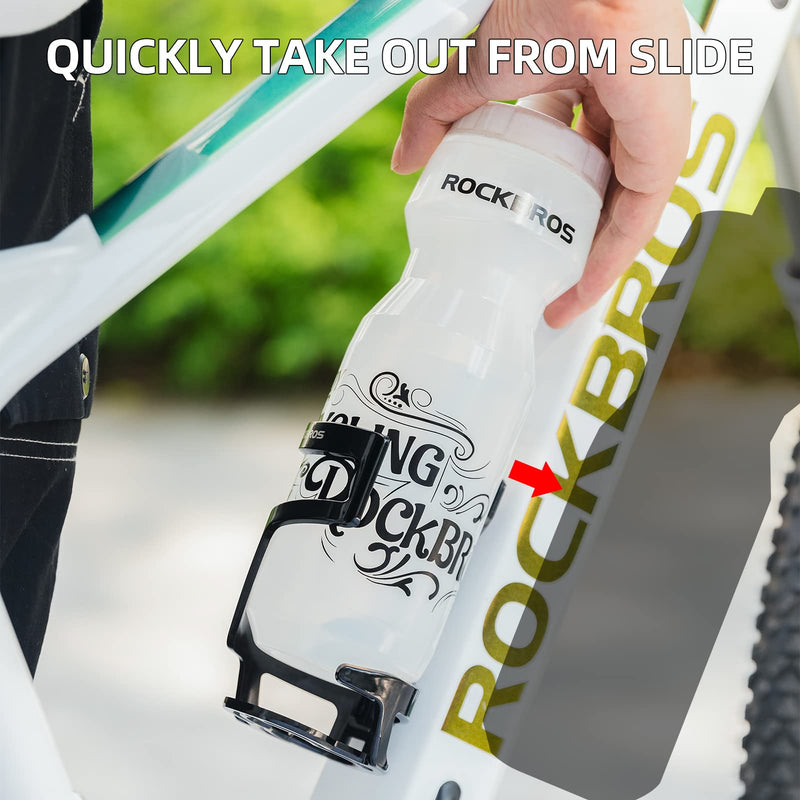 ROCKBROS Lightweight Slide Entry Bike Water Bottle Cage Adjustable Drink Holder