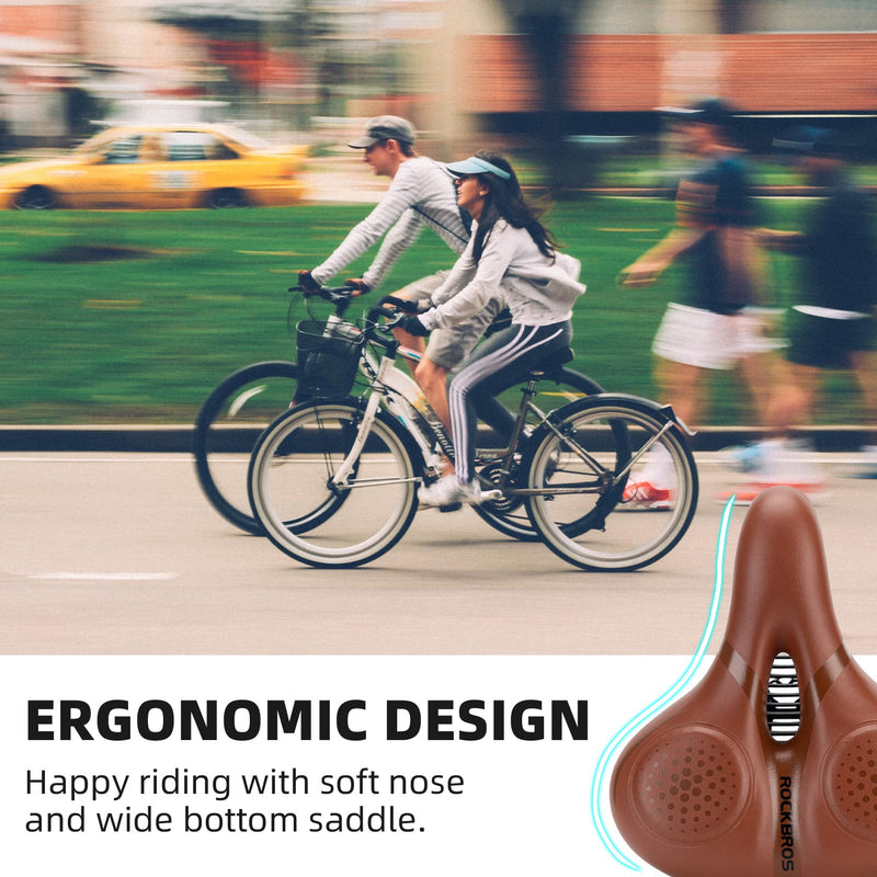 ROCKBROS Comfort Gel Bike Seat Breathable Waterproof Saddle Cruiser/Mountain/Fat Bikes