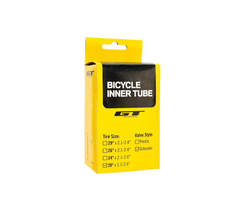 GT Bicycle Standard Schrader Valve Inner Tube - 20x2.1-2.4