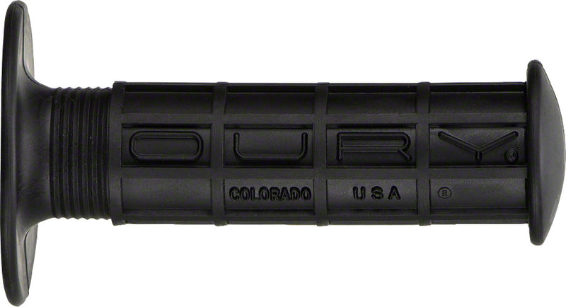 Oury BMX Waffle Grips - Black (Flanged)