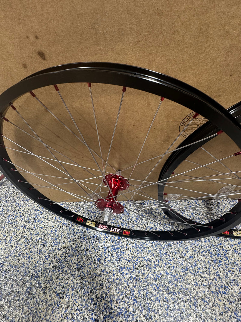 TNT 26” BMX Wheelset Black/Red 3/8 Axle