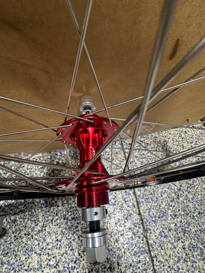 TNT 26” BMX Wheelset Black/Red 3/8 Axle