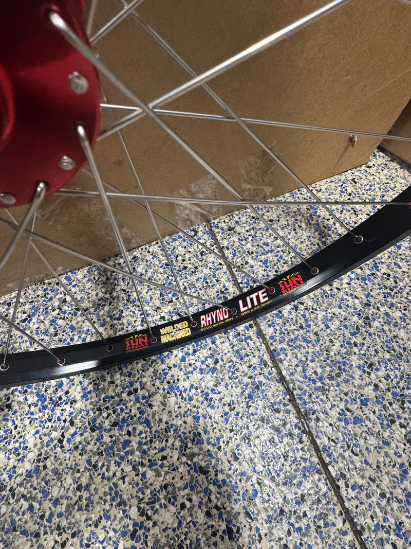 TNT 26” BMX Wheelset Black/Red 3/8 Axle