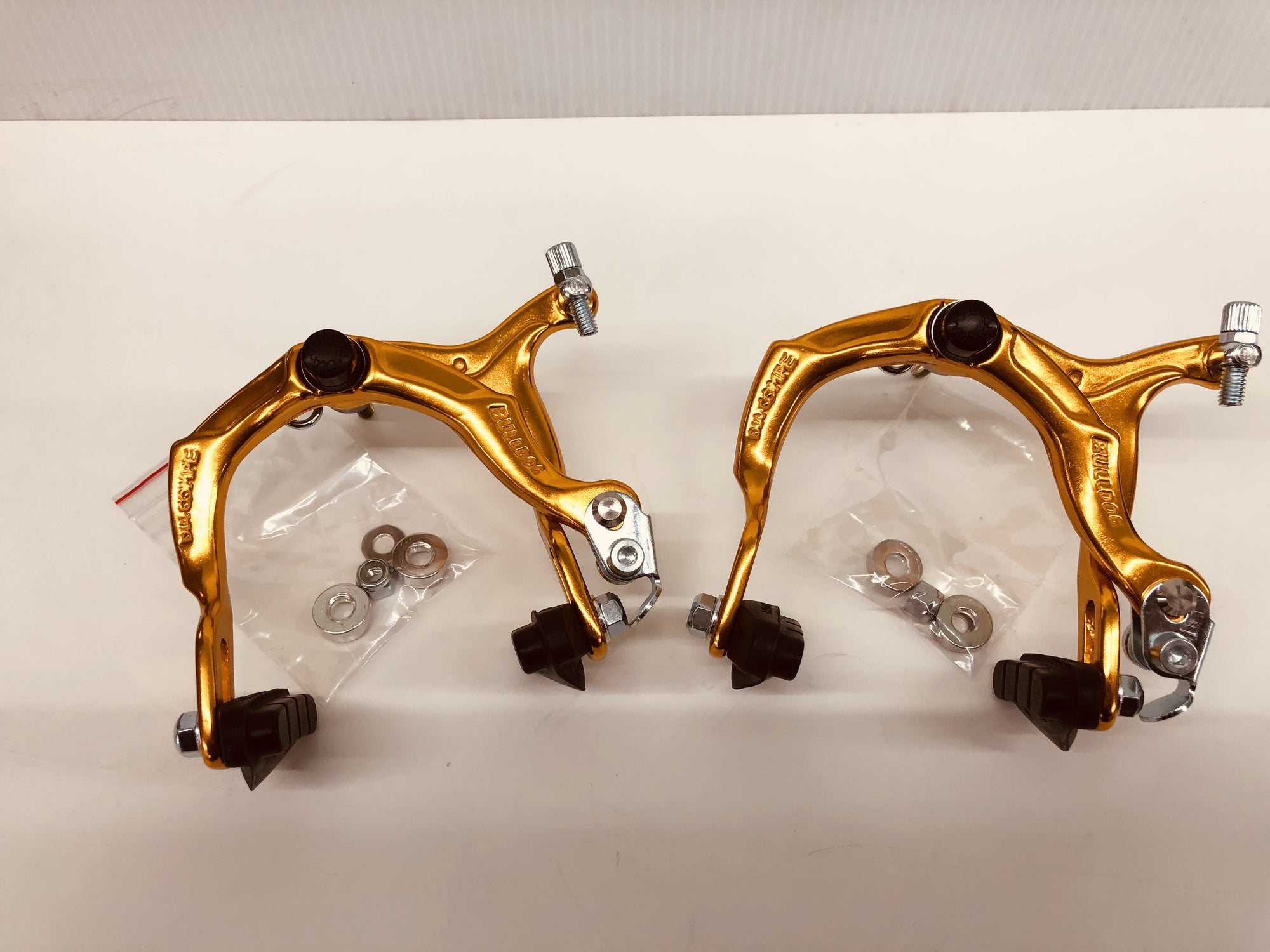 Dia-Compe Bulldog BMX Side Pull Caliper Brake Set - Front And Rear (Gold)