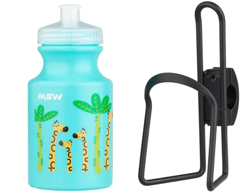 MSW Kids Water Bottle and Cage Kit - Giraffe