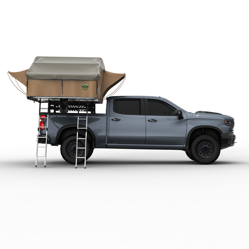 Elite Rooftop Tent with Annex Room – 4–5 Person – Tan – Overland Family Tent