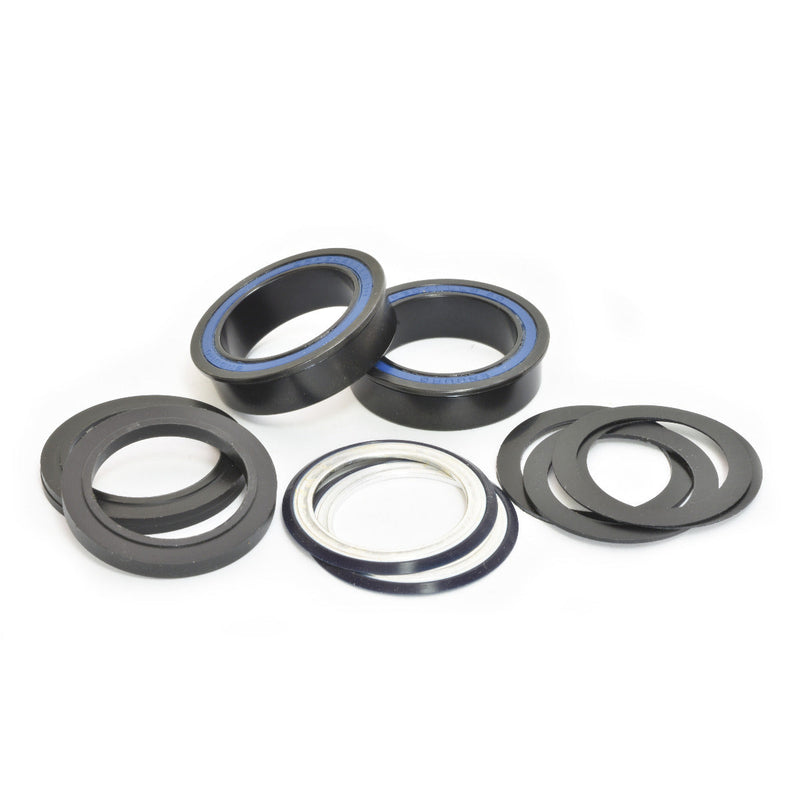 BB86 to 30MM Kit for PressFit 86/92 Bottom Bracket with Flanged, Dual Row Black Oxide Sealed Bearings