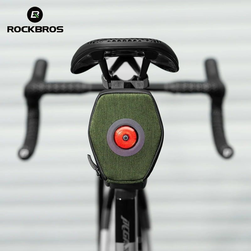 Multifunctional Cycling Tail Bag With Light
