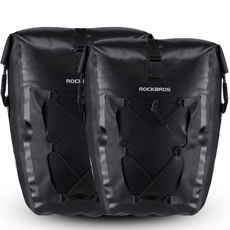 ROCKBROS Waterproof 27L Large Capacity Bike Rear Rack Bicycle Pannier Bag Waterproof