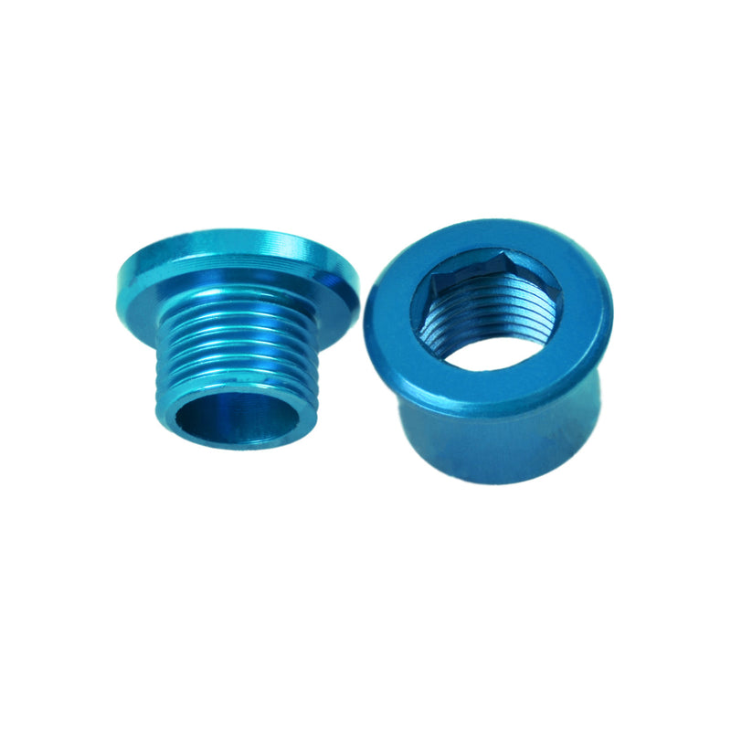 M8x6mm Chainring Bolt and Nut Set, 5 Pack - Teal