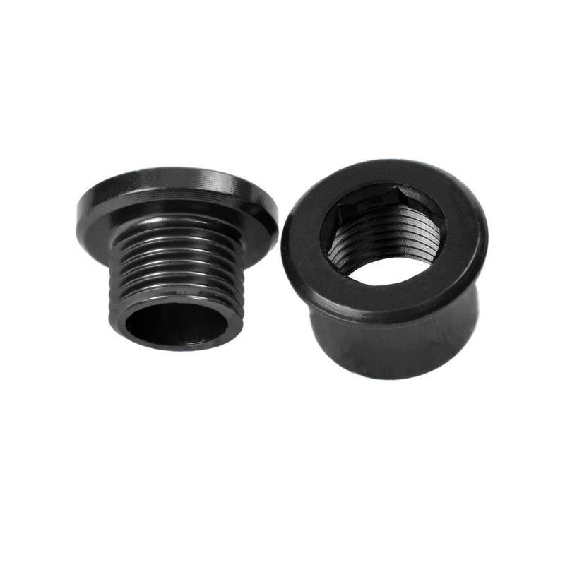 M8x6mm Chainring Bolt and Nut Set, 5 Pack - Black