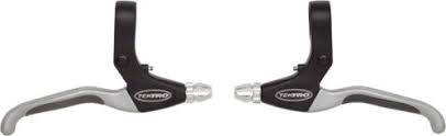 Tektro CL530-RS Linear Pull Brake Lever set Black/Silver - Downtown Bicycle Works 