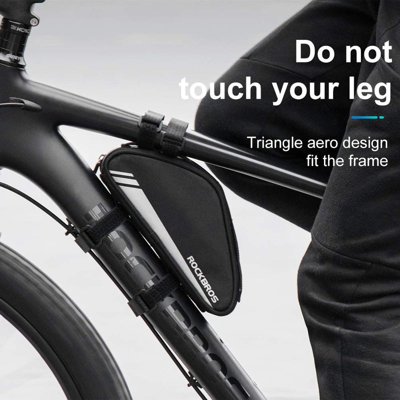 ROCKBROS Triangle Bike Frame Bag 0.7L Road & Mountain Bike Storage Pouch