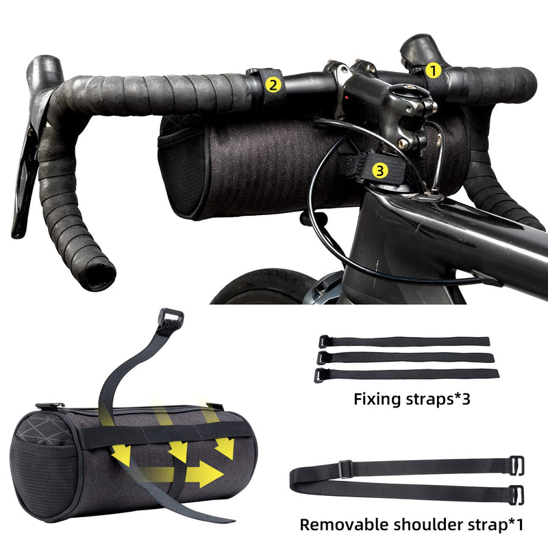 ROCKBROS Small Handlebar Bag Handy Front Bike Storage Pouch with Shoulder Strap Ideal