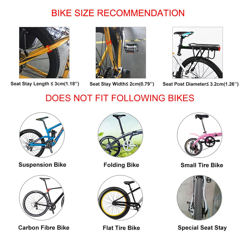 ROCKBROS Bike Cargo Rack Most 165lbs Capacity