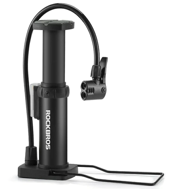 Mini Portable Aluminum Bike Floor Pump with Presta and Schrader 100PSI