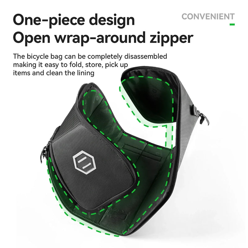 One-Piece Foldable 11L-15L Bike Rear Rack Bag