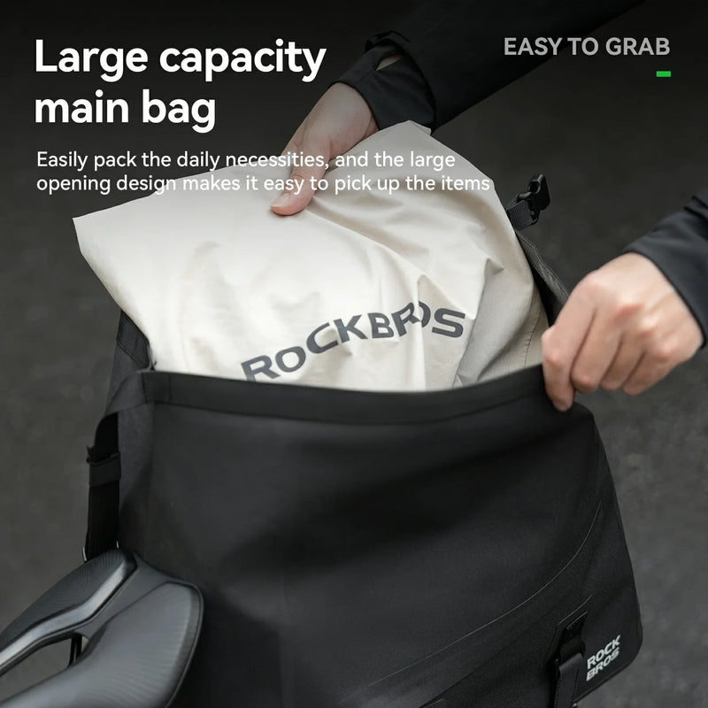 RideMate 100% Waterproof Bike Rear Rack Bag 16L