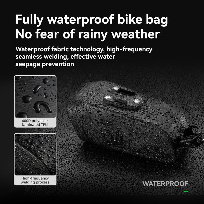 ROCKBROS Bike Saddle Bag Waterproof with Brake Sensor Tail Light