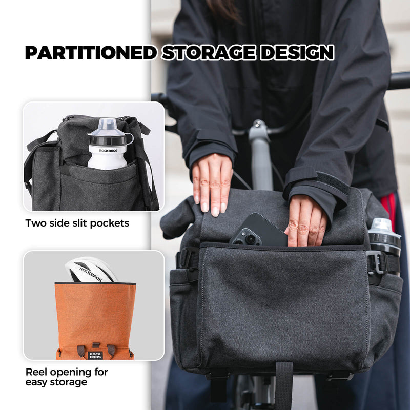 ROCKBROS Folding Bike Handlebar Bag Backpack - H46