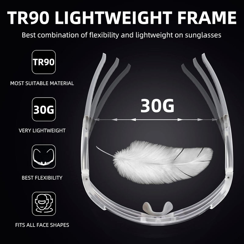 Half-Frame Photochromic Sports Sunglasses (UV400)