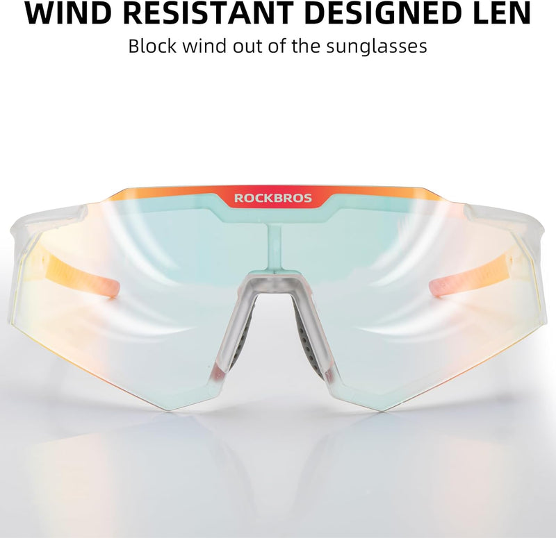 Half-Frame Photochromic Sports Sunglasses (UV400)