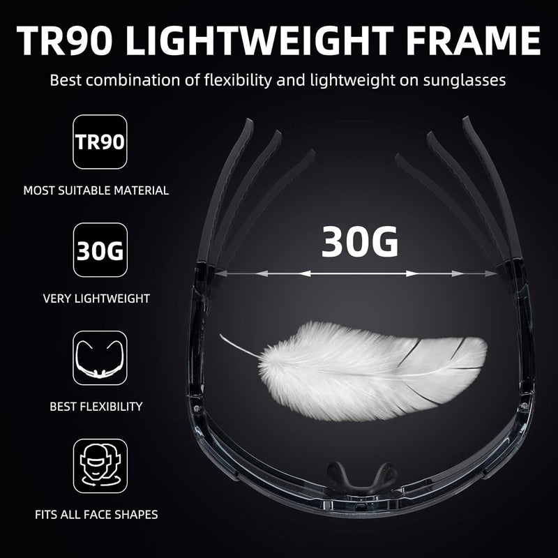 Half-Frame Photochromic Sports Sunglasses (UV400)