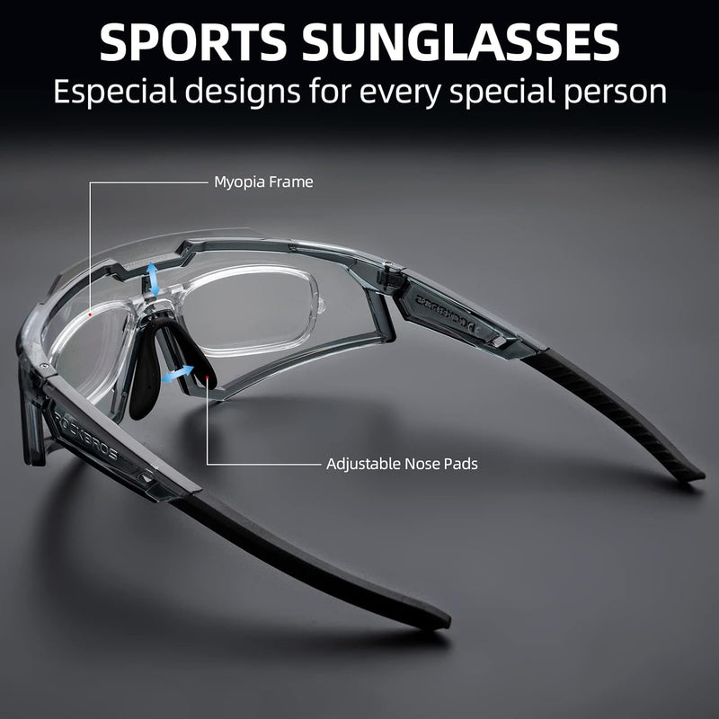 Half-Frame Photochromic Sports Sunglasses (UV400)