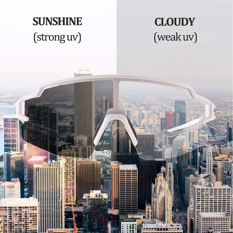 Half-Frame Photochromic Sports Sunglasses (UV400)