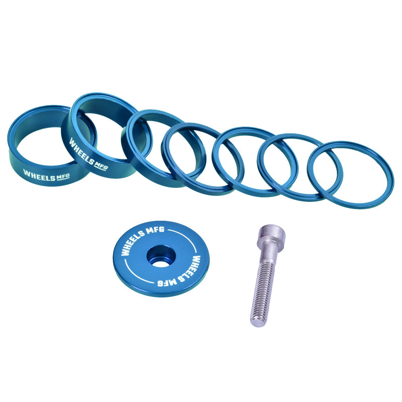 Essential Aluminum Headset Spacer Kit - Teal