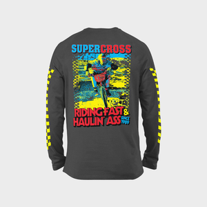 Supercross BMX | Riding Fast and Haul Ass Long Sleeve T-Shirt
