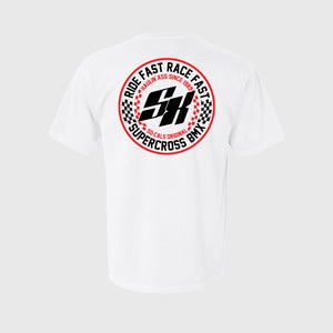 Supercross BMX | White Speed Checks T-Shirt