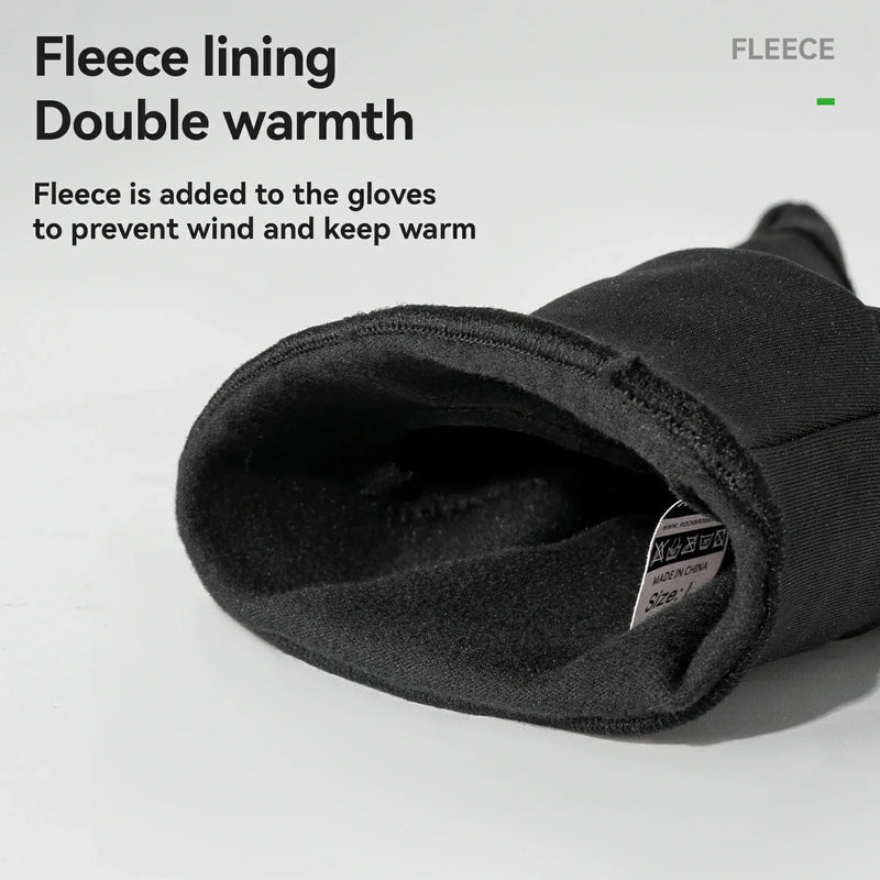 Winter Cycling Gloves Windproof Touch Screen Non-Slip Fleece Lined