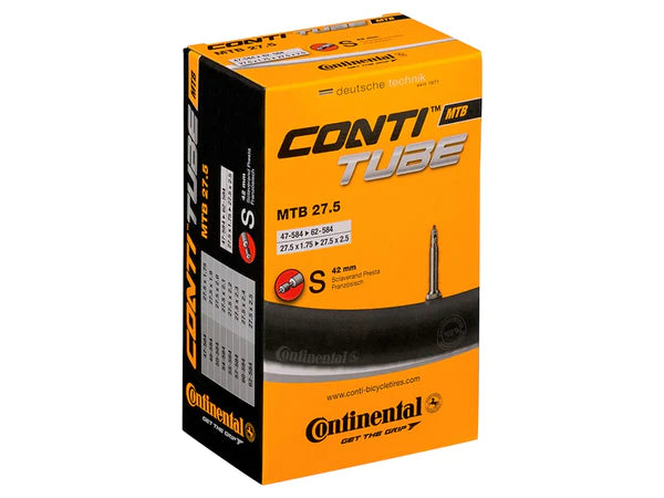 Continental Standard Presta Valve Inner Tube - 27.5 x 1.75-2.5" (42mm) - Downtown Bicycle Works 
