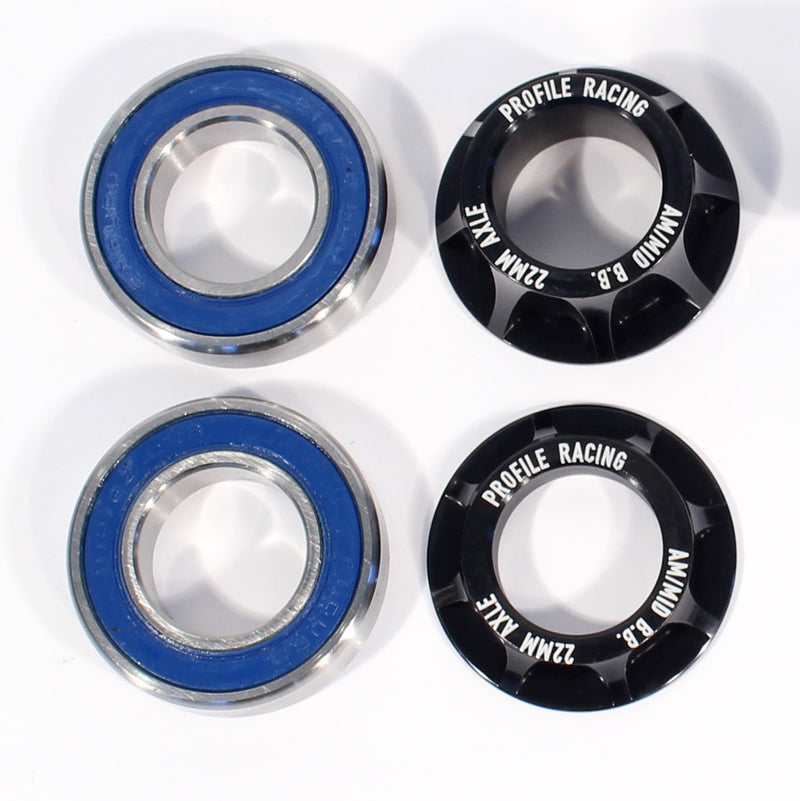 Profile Racing Mid Bottom Bracket Kit - 22mm (Black) - Downtown Bicycle Works 