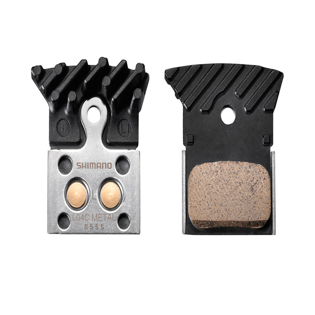 Shimano L04C Metal Disc Brake Pads with Fin For Flat Mount - Downtown Bicycle Works 