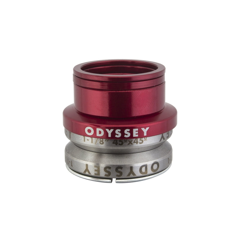 Odyssey Pro Headset (Low-Stack Height) - Anodized Red - Downtown Bicycle Works 