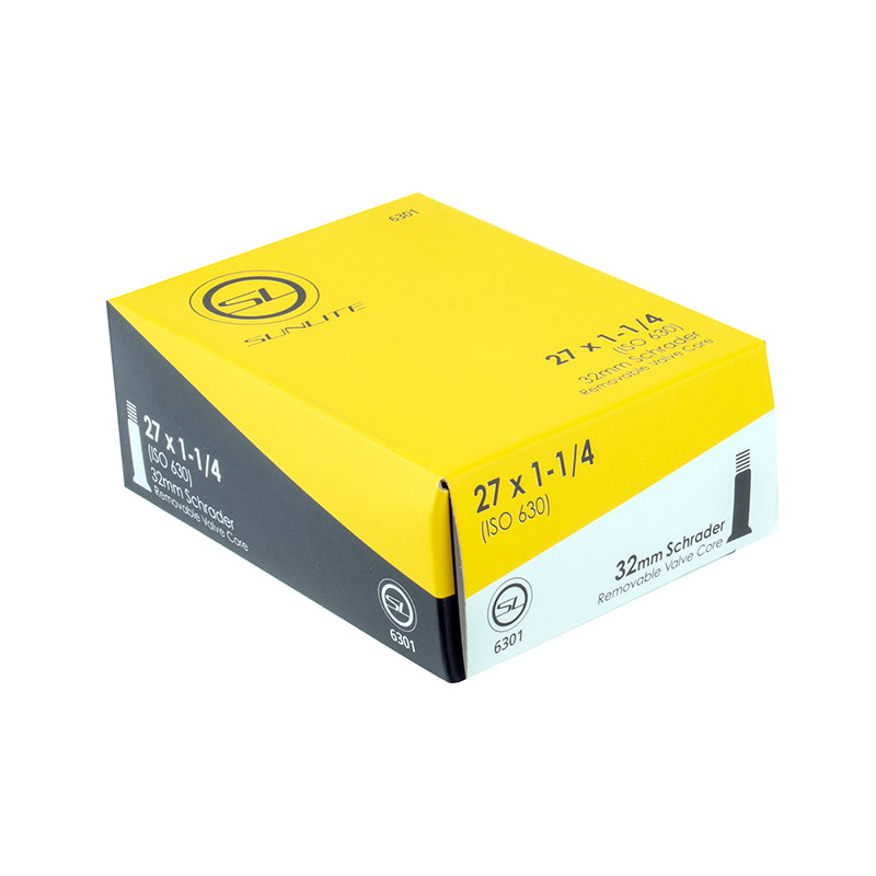 Sunlite Standard Schrader Valve Tube - 27x1-1/4 - Downtown Bicycle Works 