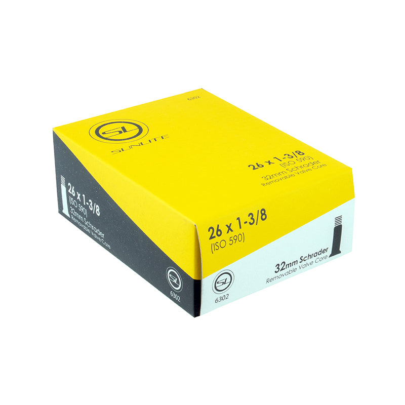 Sunlite Standard Schrader Valve Tube - 26x1-3/8" - Downtown Bicycle Works 