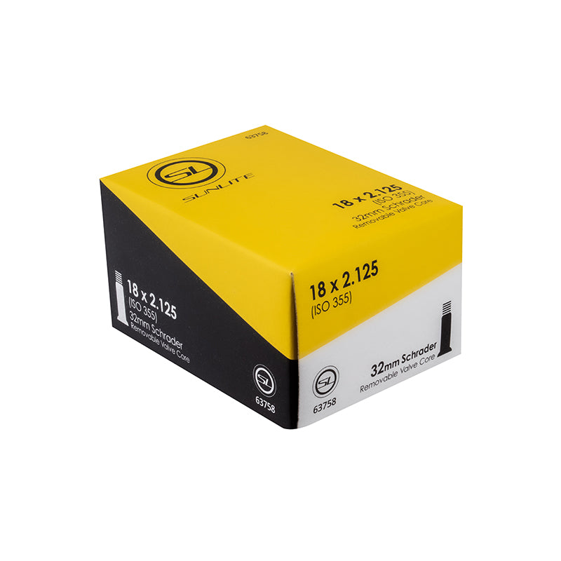 Sunlite Standard Schrader Valve Tube - 18 x 2.125 - Downtown Bicycle Works 